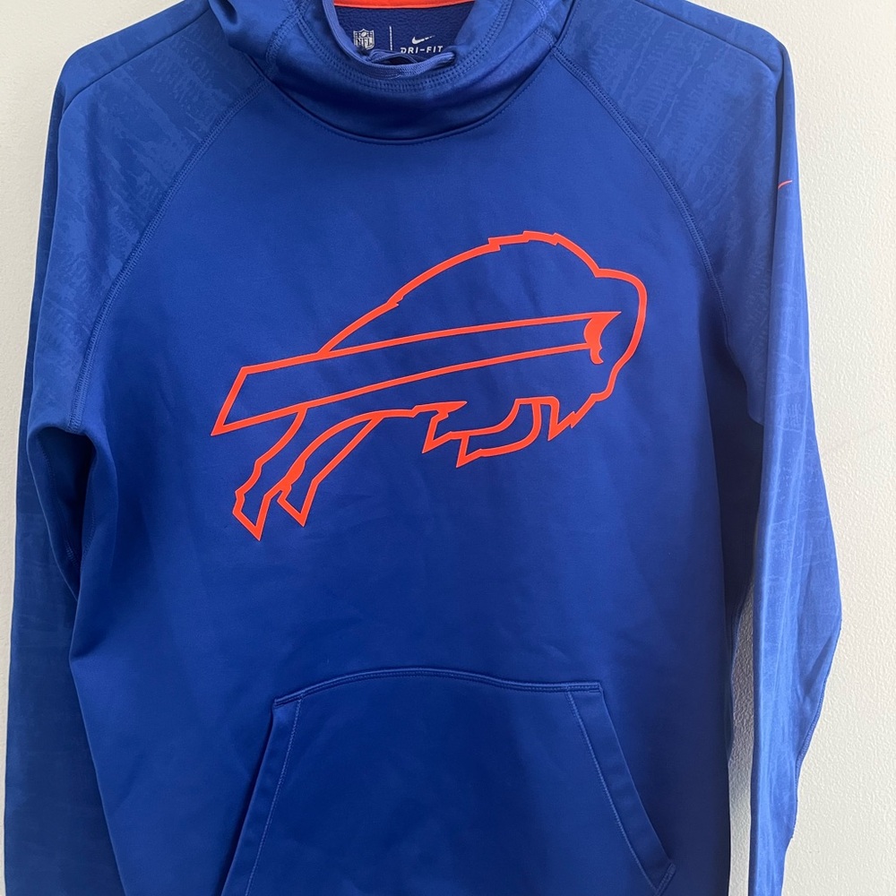 NFL Royal Blue Pullover Hoodie with Buffalo Bills Logo